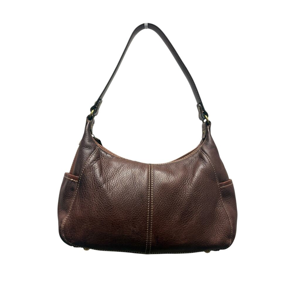 Fossil Brown Pebbled Leather Hobo Shoulder Bag Classic Heritage Purse